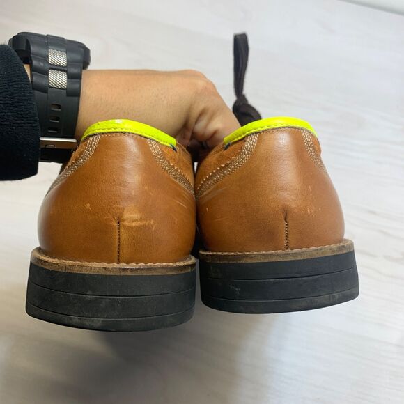 Paul Smith Shoes Mens Size 43 Brown Leather Brogue Wingtip Oxford Made Italy - Picture 4 of 10